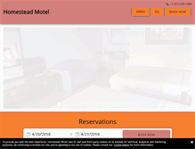 Tablet Screenshot of homesteadmotel.net